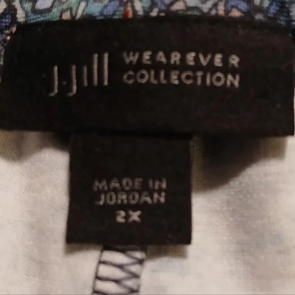 J. Jill Women's Size 2XL Blue and White Patterned Skort - Picture 2 of 7